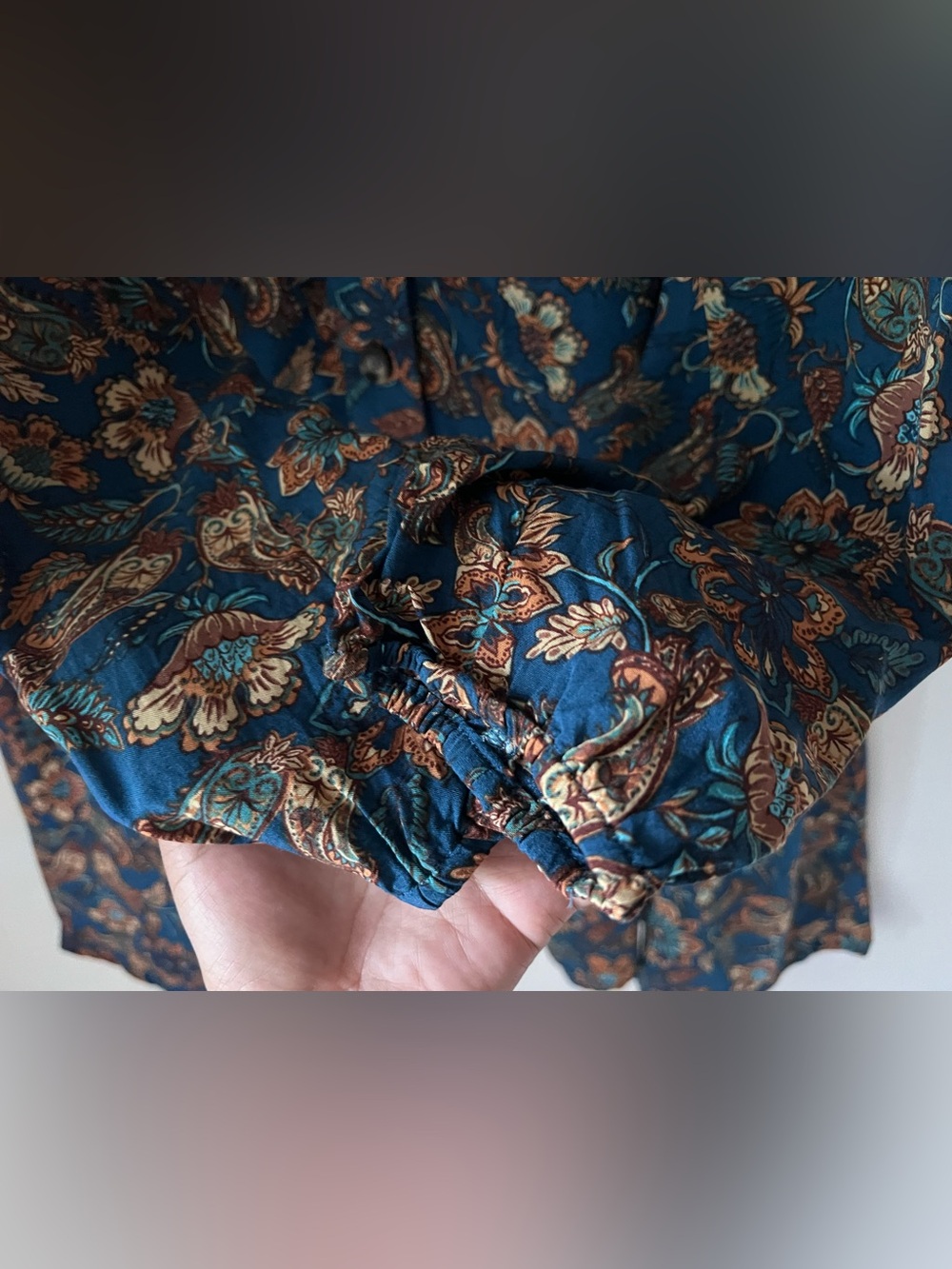 Natural Life Ansley Boho Tunic Shirt Dress Paisley Floral Button Sz XL - Picture 8 of 12